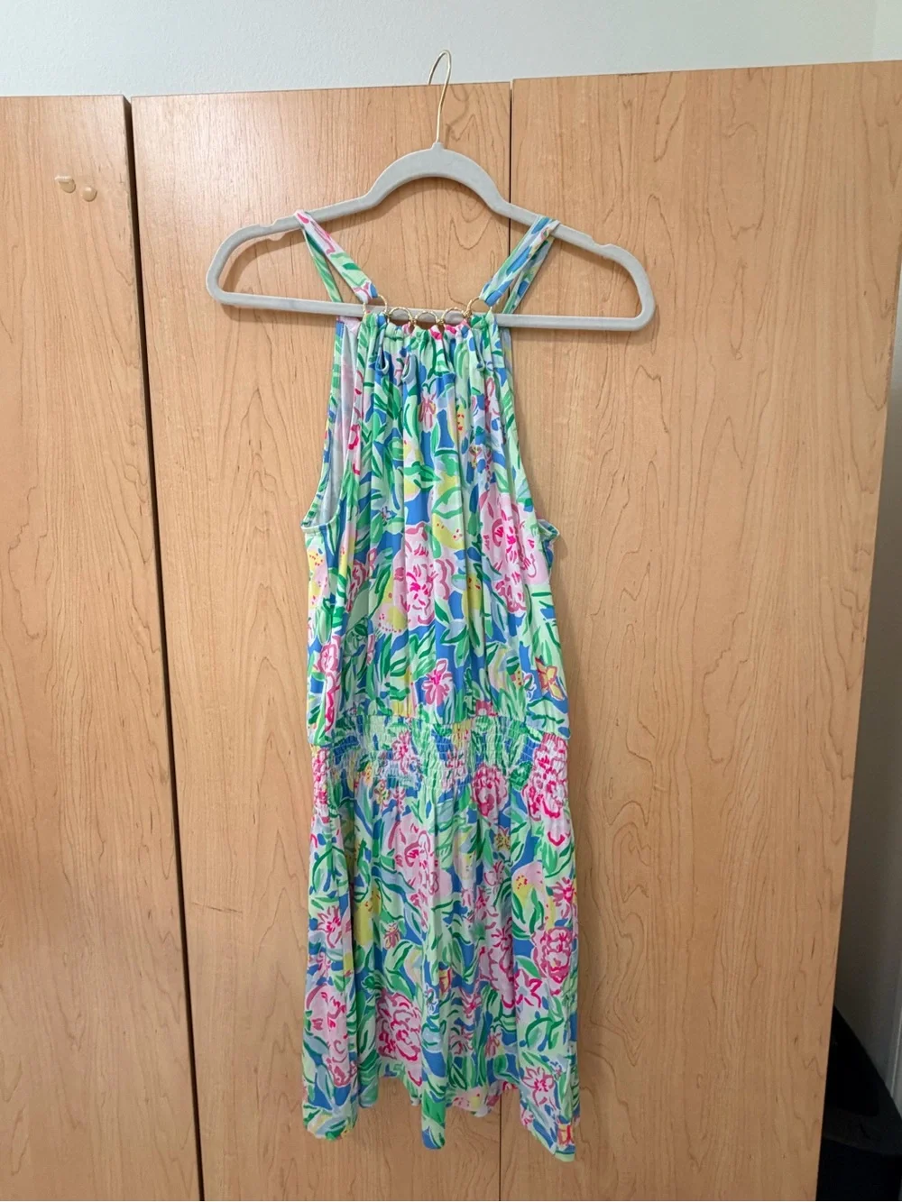 Lilly Pulitzer Mint, Pink & Blue Floral Halter Dress - Picture 1 of 3